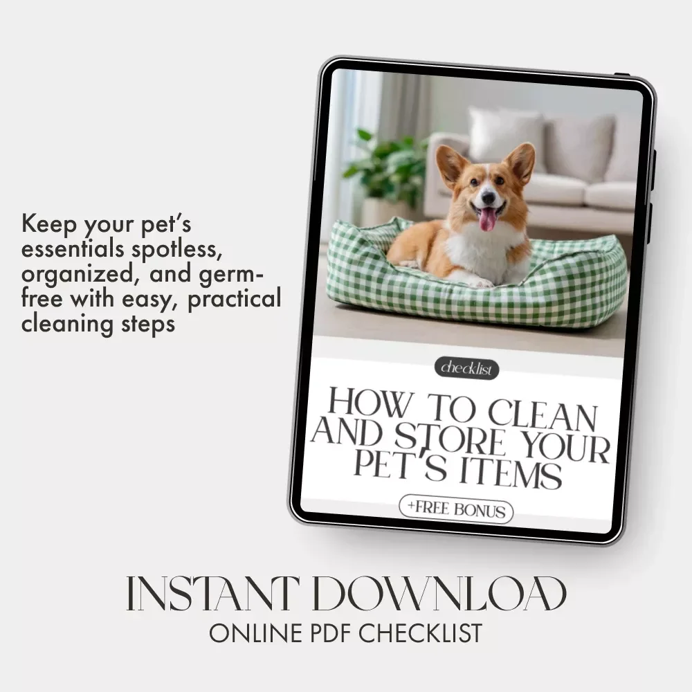 How to Clean and Store Your Pet’s Items | Printable Pet Care Checklist | Digital Download Guide for Pet Owners | How to Clean and Store Pet Items