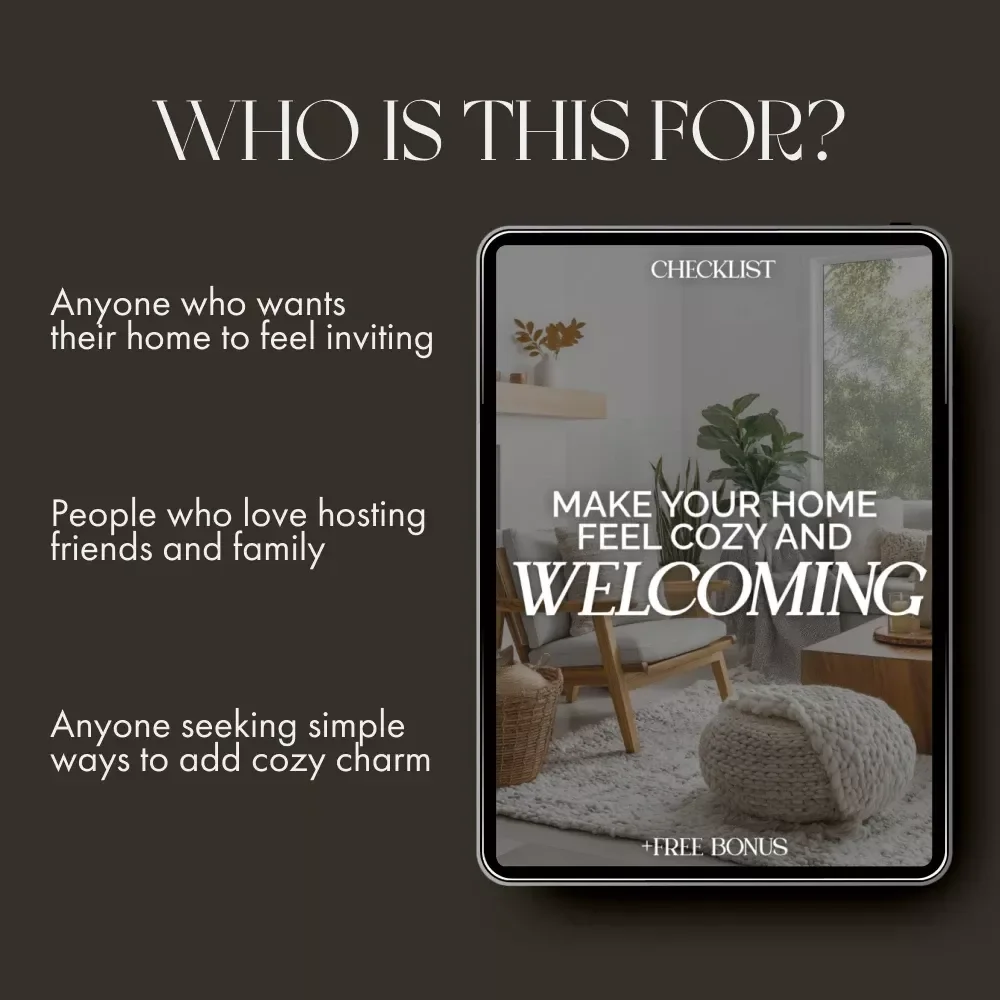 Make Your Home Feel Cozy and Welcoming Checklist | Printable Digital Download for How to Make Home Feel Cozy for Guests | Easy Hosting & Décor Guide