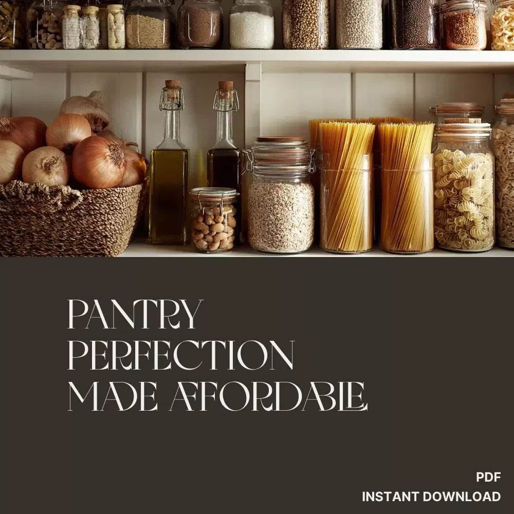 Pantry Perfection Made Affordable | Printable Checklist for How to Organize a Pantry on a Budget | Digital Download for Smart Storage & Home Organization