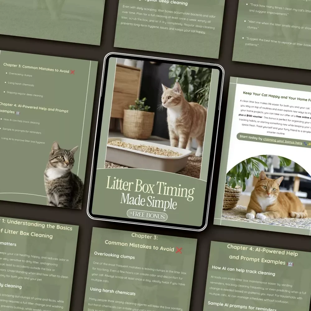 Litter Box Timing Made Simple | Cat Care Guide for Pet Owners | Digital Download eBook on When Should You Clean Litter Boxes, Cat Hygiene Tips & AI Cleaning Prompts