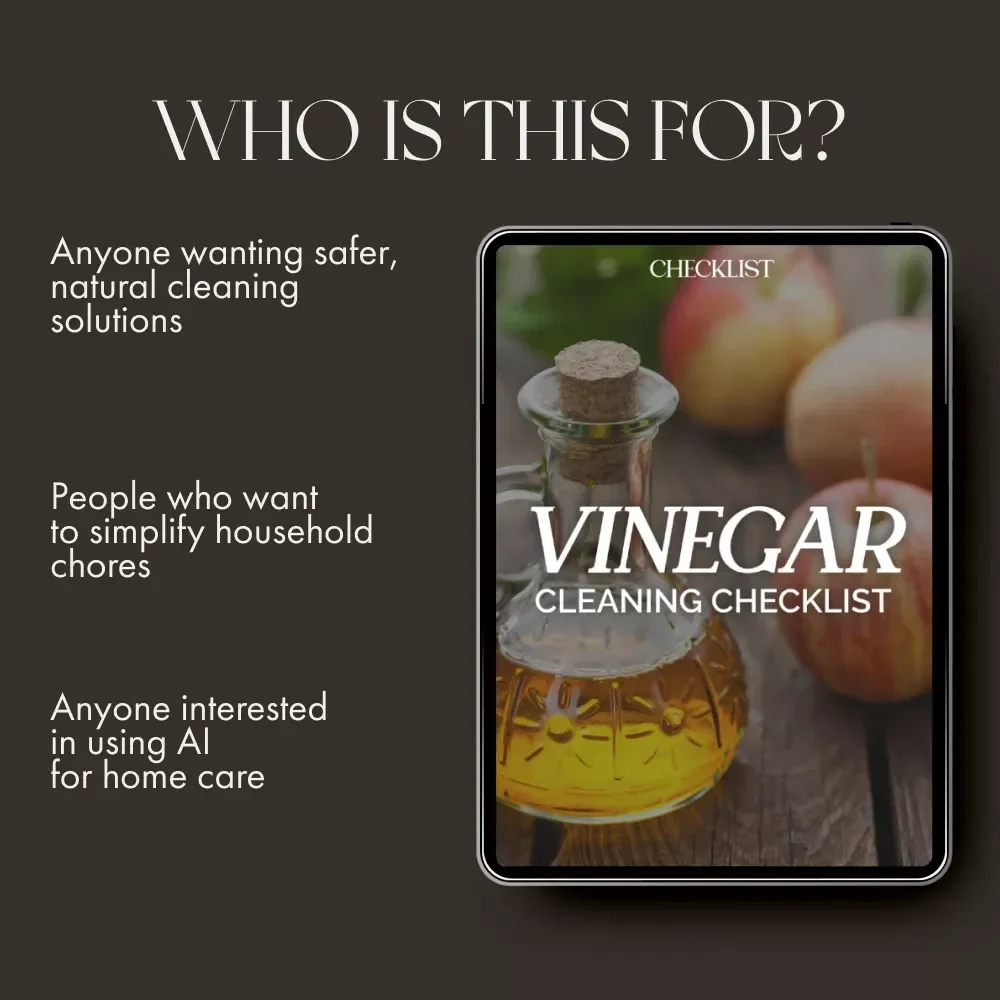 Vinegar Cleaning Checklist | Printable Home Cleaning Guide | Natural Cleaning with Vinegar | Eco-Friendly Household Organizer | Digital Download