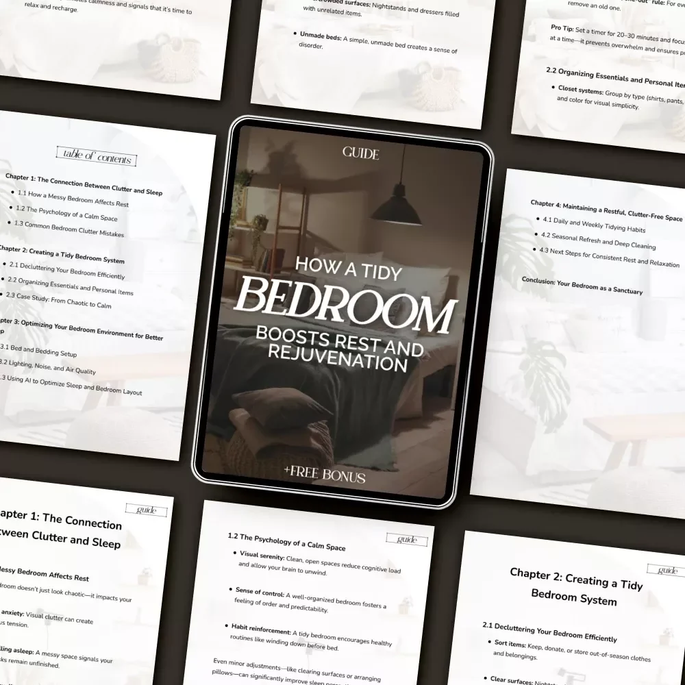 How a Tidy Bedroom Boosts Rest and Rejuvenation | Digital Guide for Better Sleep, Calm Spaces & Decluttering Habits | How Tidy Bedroom Improves Rest