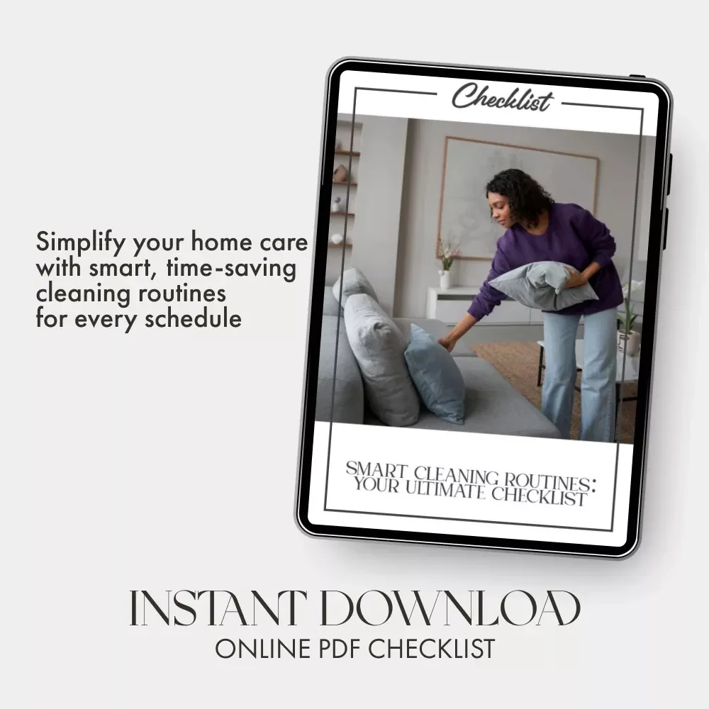 Smart Cleaning Routines: Your Ultimate Checklist | Printable Home Cleaning Guide | Digital Download for Organized Living