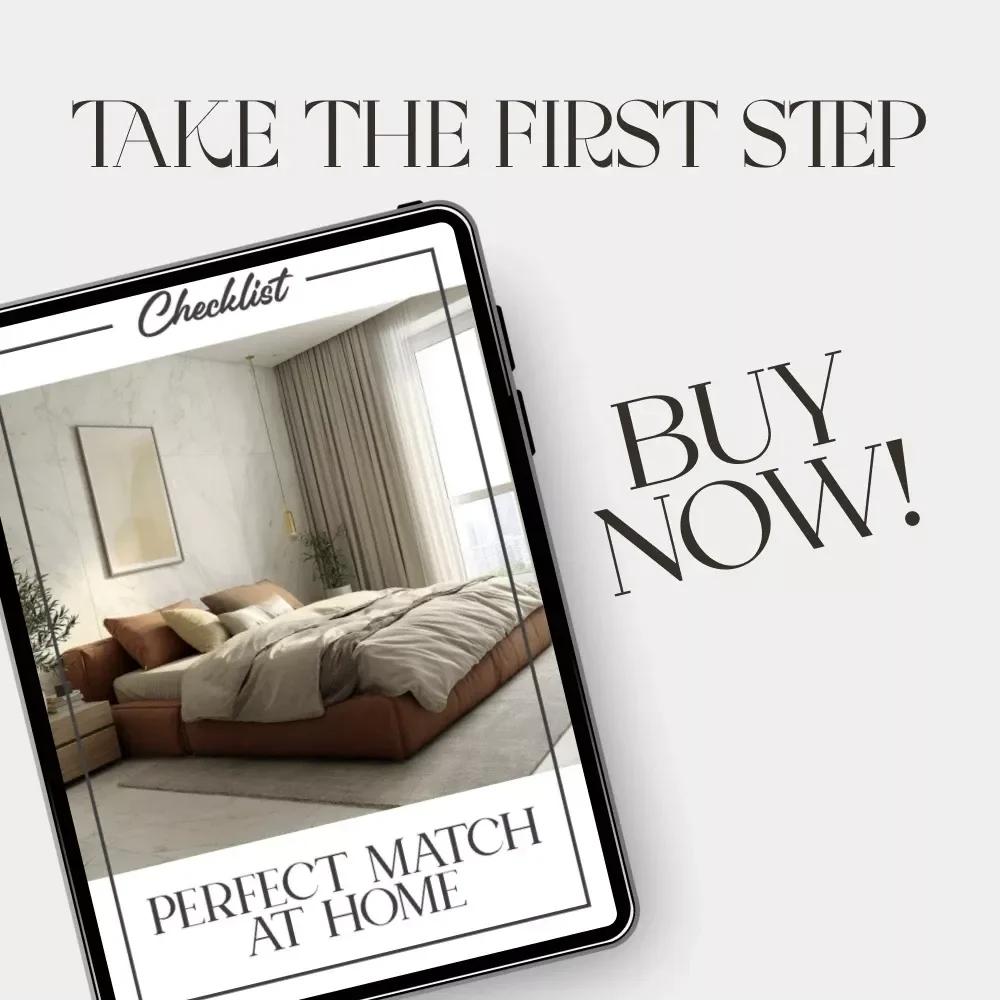 Perfect Match at Home | Printable Checklist for How to Pair Curtains and Furniture | Interior Design Color Coordination Guide | Instant Digital Download