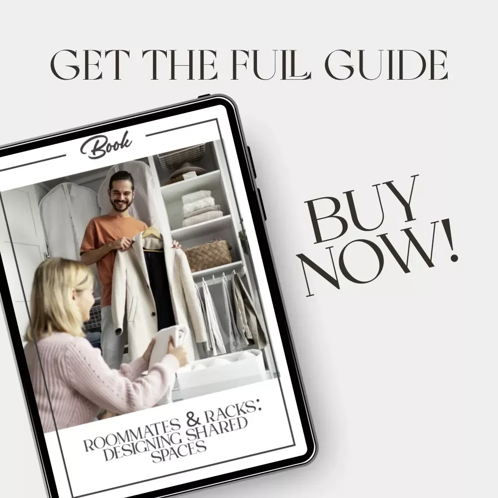 Roommates & Racks: Designing Shared Spaces | eBook for How to Arrange Storage in Shared Bedrooms | Digital Download Guide for Smart, Stylish, and Organized Shared Rooms