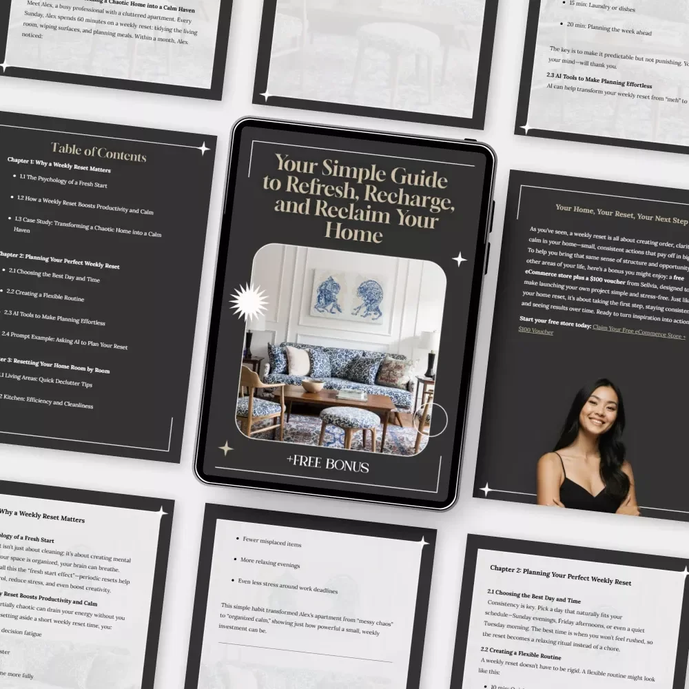 Your Simple Guide to Refresh, Recharge, and Reclaim Your Home | Digital Weekly Reset Planner | How to Plan Weekly Reset for Home | Minimalist Home Reset eBook