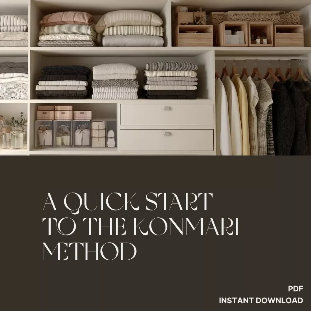 A Quick Start to the KonMari Method | Minimalist Decluttering Guide for Beginners | Digital Download for How to Start KonMari Method Quickly