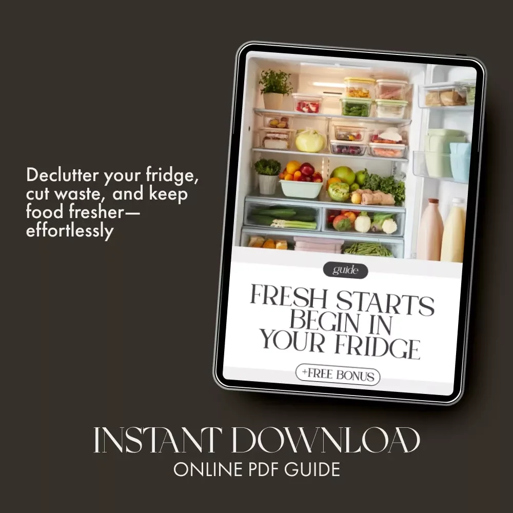 Fresh Starts Begin in Your Fridge | How to Organize Your Fridge to Reduce Food Waste | Digital Guide for a Cleaner, Fresher, More Sustainable Kitchen