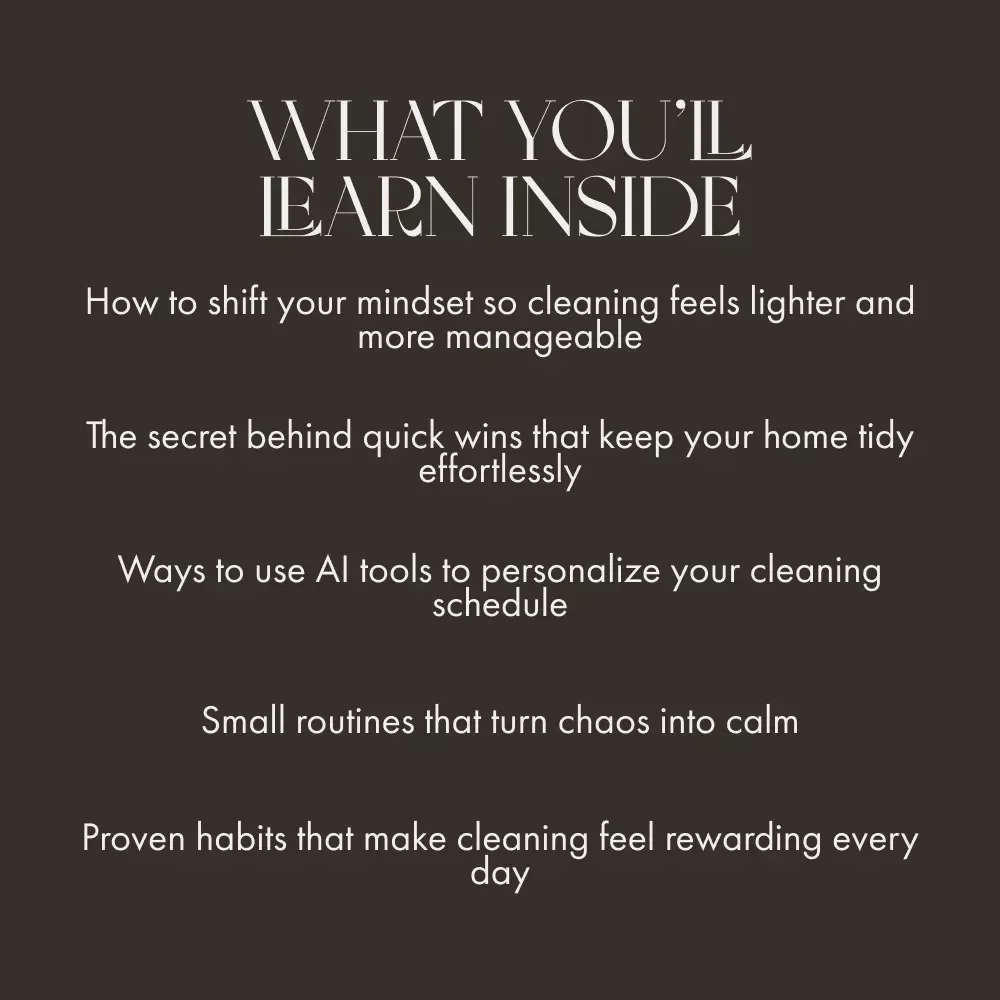 Clean Without the Stress | Digital Cleaning Guide for a Calmer, Happier Home | How to Make Cleaning Less Stressful eBook & Checklist