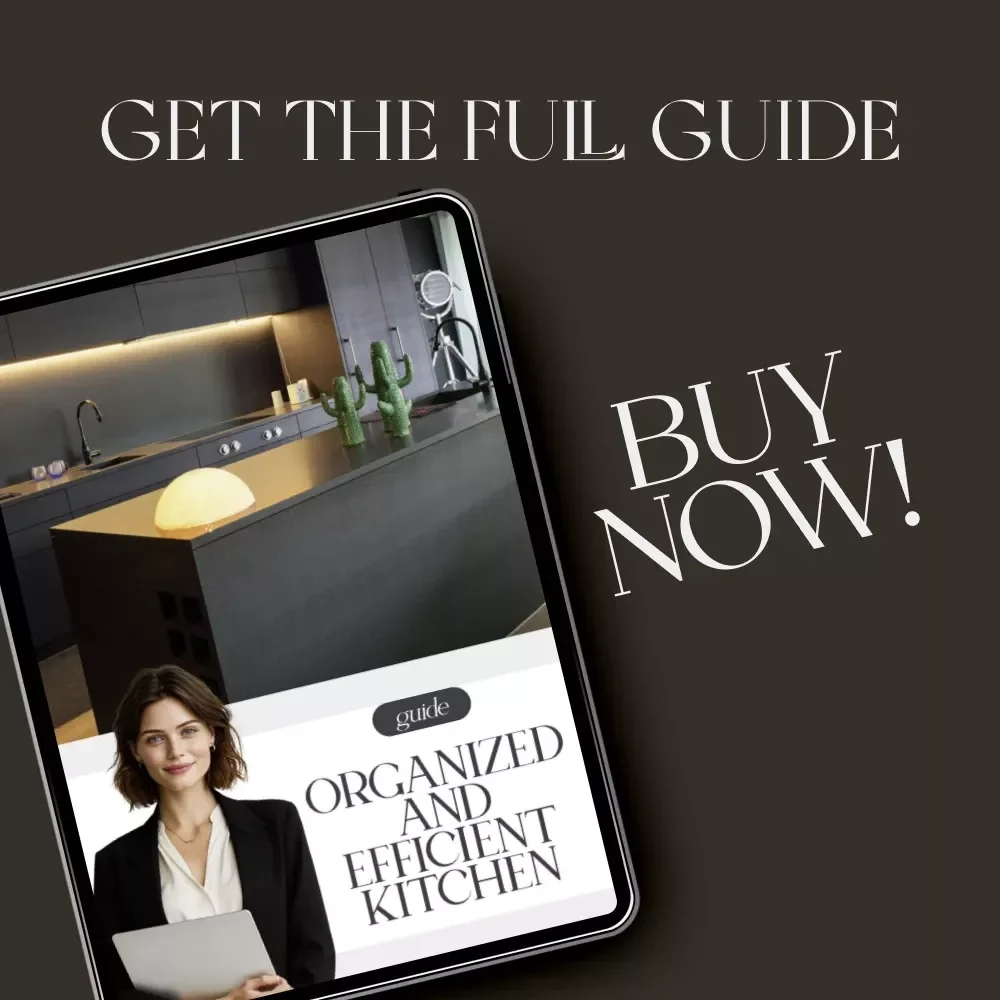 Organized and Efficient Kitchen | Digital Guide for Home Cooks | Tips for Kitchen Organization, Layout Planning & Smart Storage Solutions