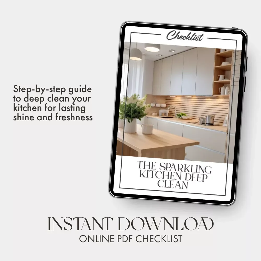 The Sparkling Kitchen Deep Clean Checklist | Printable Home Cleaning Guide | Digital Download for How to Deep Clean Your Kitchen