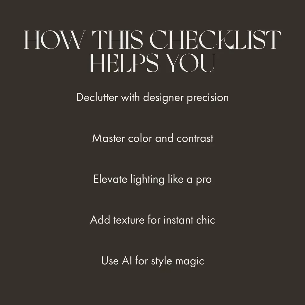 Making Room Look More Expensive | Printable Home Styling Checklist | How to Make a Room Look More Expensive Guide