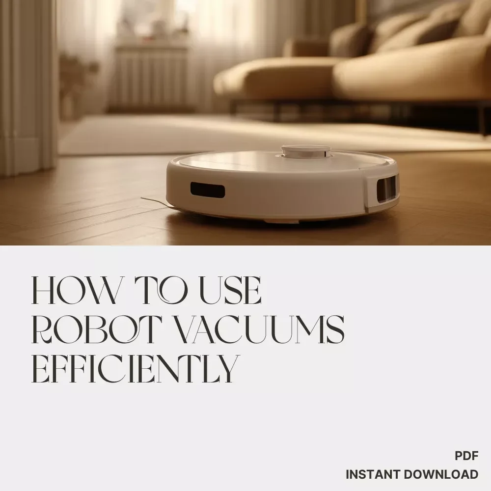 How to Use Robot Vacuums Efficiently | Ultimate Guide to Smarter Cleaning, Home Automation & Long-Term Performance | Digital Download eBook