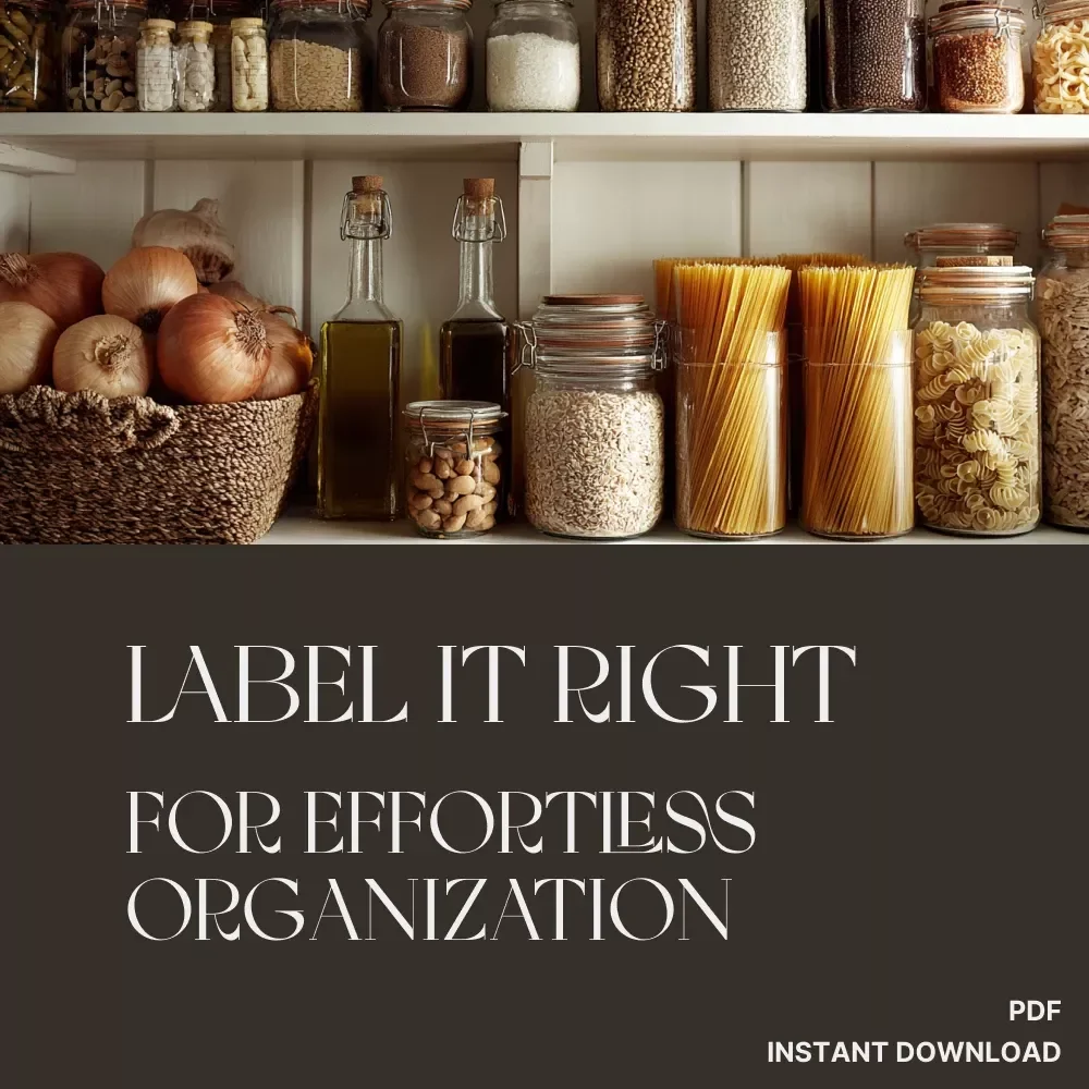 Label It Right for Effortless Organization | Printable Checklist for Home Storage, Decluttering & Easy Labeling | Best Way to Label Storage for Easy Access