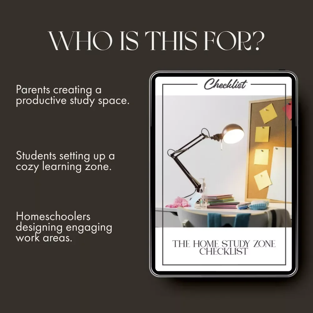 The Home Study Zone Checklist | Digital Download for Parents & Teachers | Best Way to Make Home Learning Zones at Home