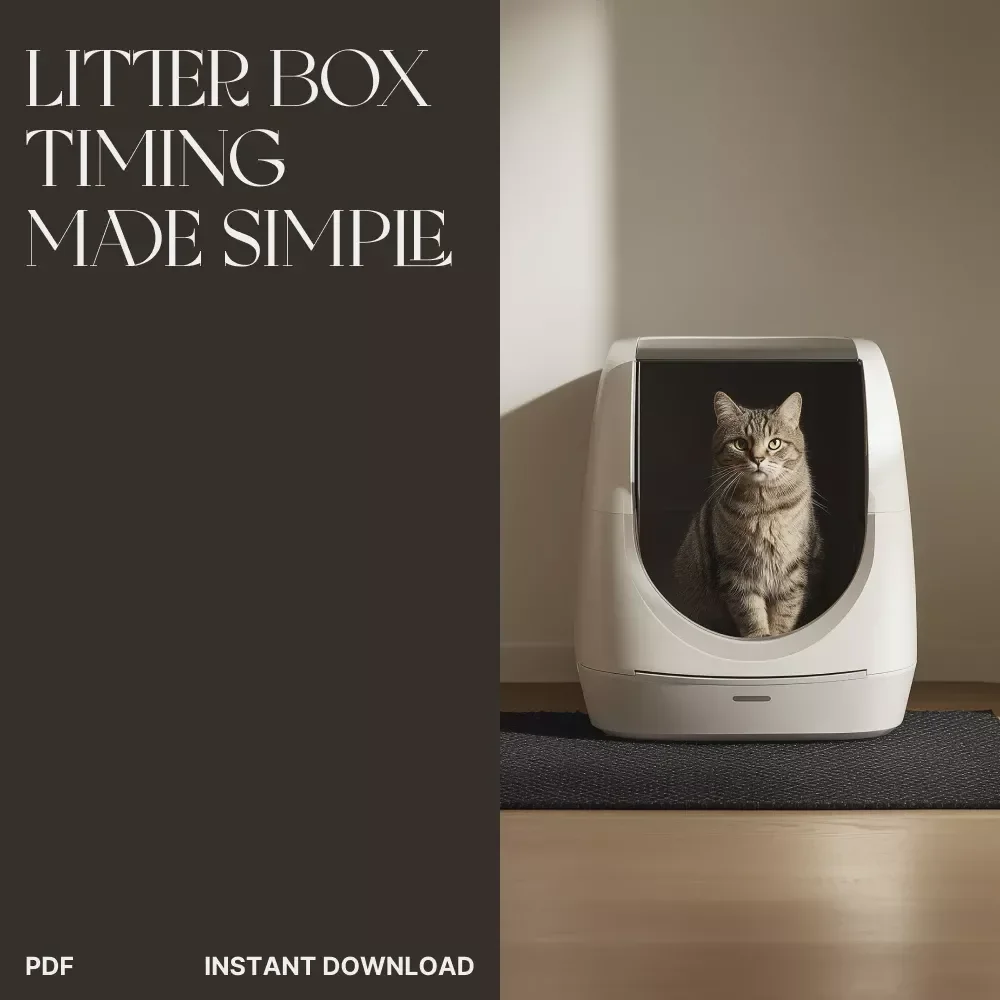 Litter Box Timing Made Simple | Cat Care Guide for Pet Owners | Digital Download eBook on When Should You Clean Litter Boxes, Cat Hygiene Tips & AI Cleaning Prompts