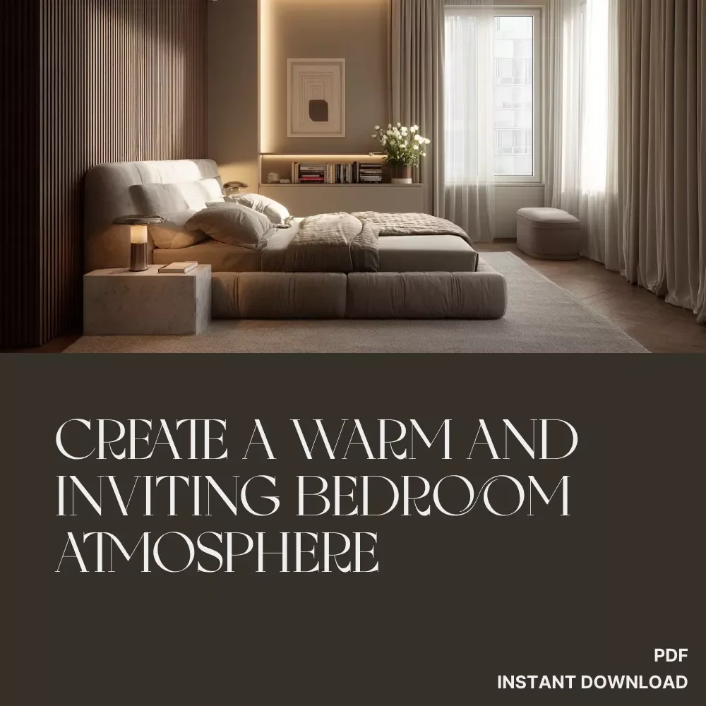 How to Create a Warm and Inviting Bedroom Atmosphere | Cozy Bedroom Decor Guide | Interior Design eBook | Home Styling Checklist | Digital Download