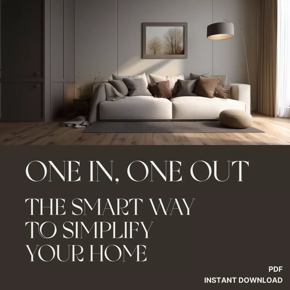 One In, One Out: The Smart Way to Simplify Your Home | Minimalist Living eBook | Decluttering Guide | How to Use One In One Out at Home | Digital Download for Organization and Balance