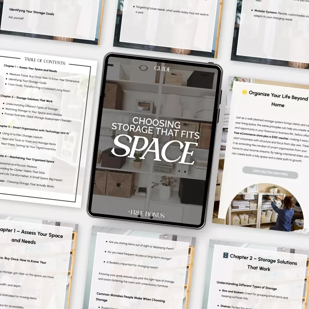 Choosing Storage That Fits Space | Printable Guide | Home Organization eBook | How to Choose Storage That Fits Your Space | Digital Download