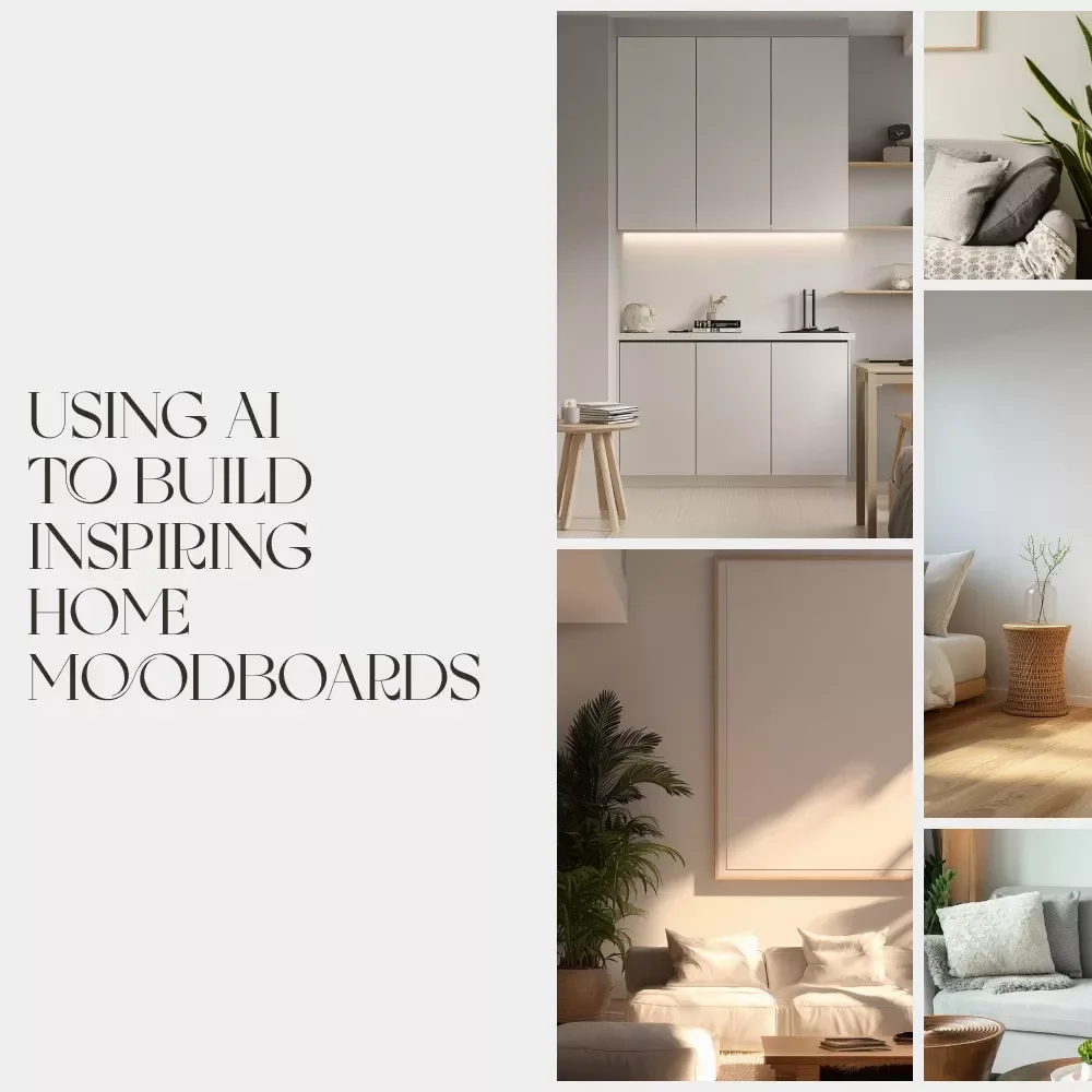 How to Use AI to Build Home Moodboards That Inspire | Digital eBook for Interior Designers, DIY Decor Lovers & Creators | Learn how to use AI to create home moodboards with ease