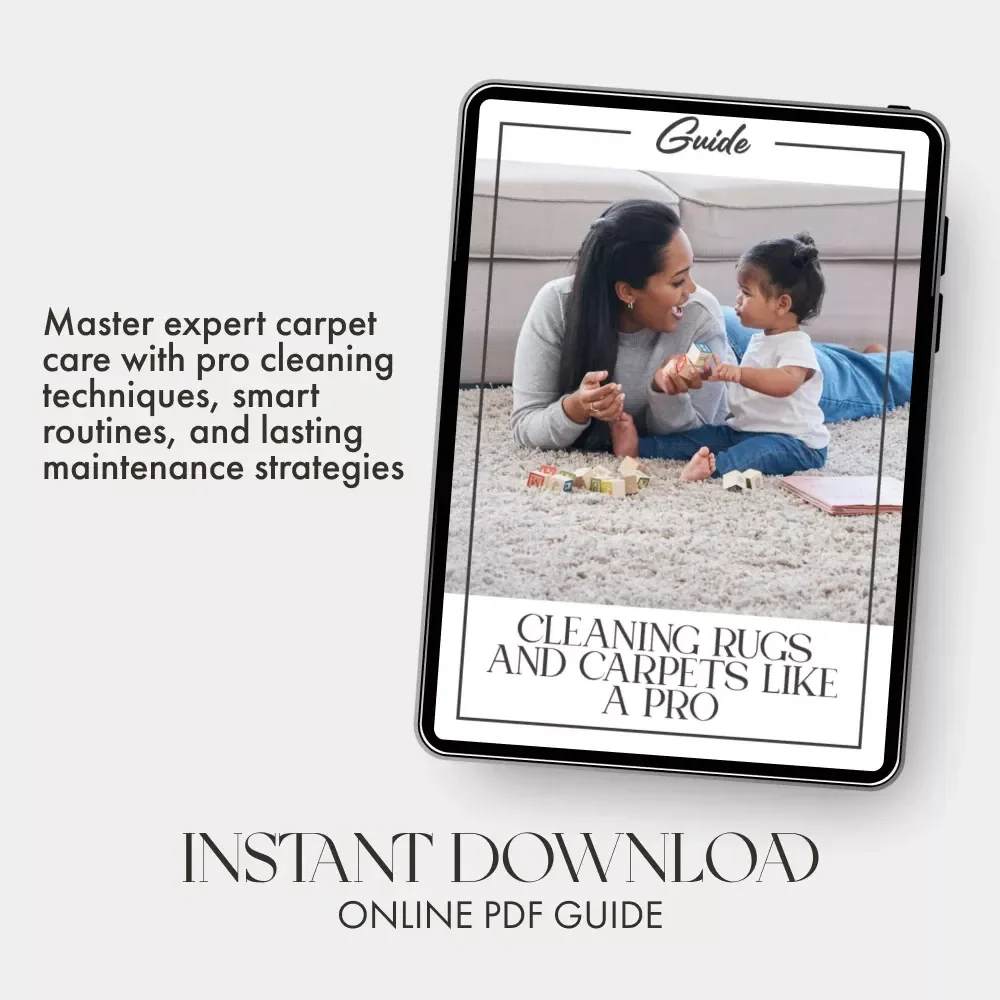 Cleaning Rugs and Carpets Like a Pro | Digital Guide on How to Clean Carpets and Rugs | Printable Home Cleaning eBook for Beginners and Experts