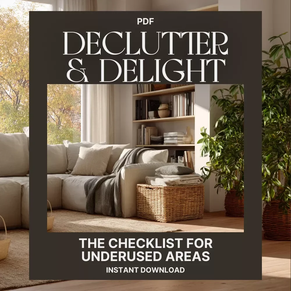 Declutter & Delight: The Checklist for Underused Areas | Home Organization Printable | How to Organize Underutilized Spaces Effectively | Minimalist Decluttering Guide