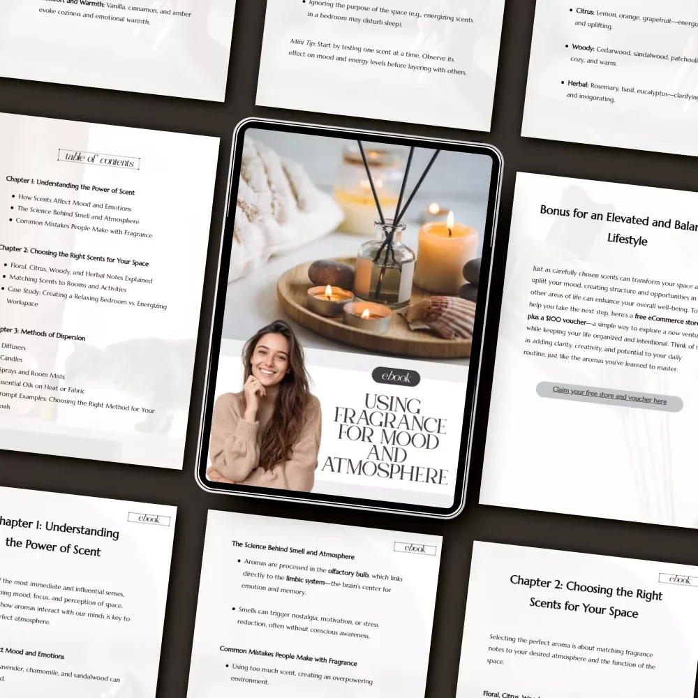 Using Fragrance for Mood and Atmosphere | eBook Guide on the Best Way to Use Scents for Atmosphere, Relaxation, and Energy Balance