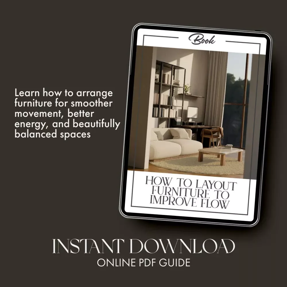 How to Layout Furniture to Improve Flow | Home Design eBook for Better Room Flow, Space Planning & Interior Harmony | Digital Download Guide for Living Rooms, Bedrooms & Offices
