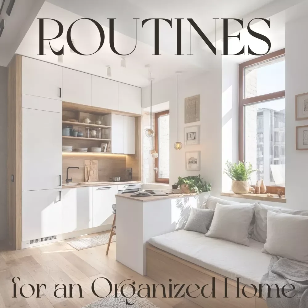 How to Implement Routines for an Organized Home | Printable Checklist for Daily, Weekly & Family Organization | Digital Download for Decluttering and Time Management