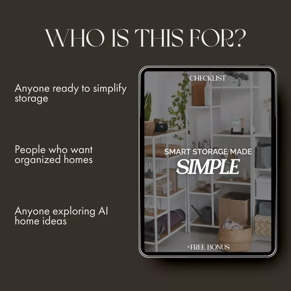 Smart Storage Made Simple | AI-Powered Home Organization Checklist | How to Use AI to Generate Storage Solutions for Every Room