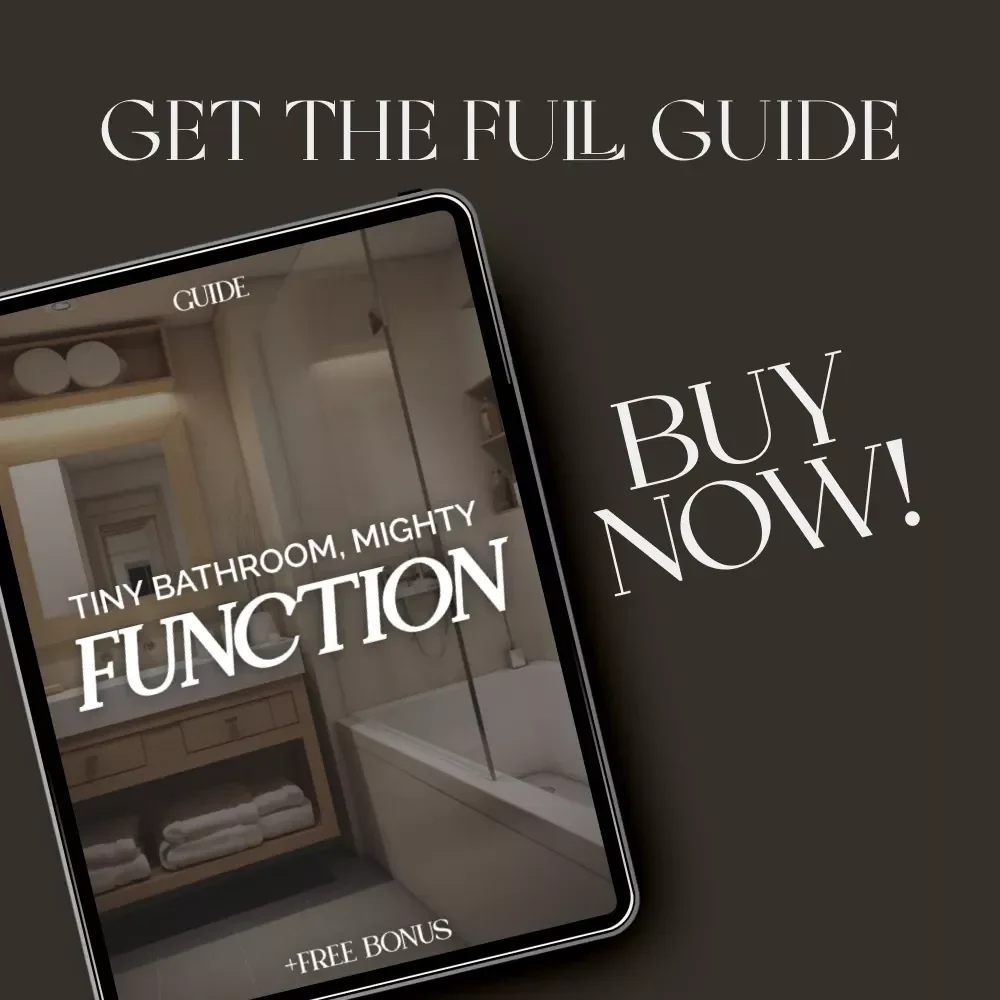 Tiny Bathroom, Mighty Function | How to Make a Small Bathroom More Functional | Minimalist Home Design Guide for Small Spaces, Storage & Decor Inspiration