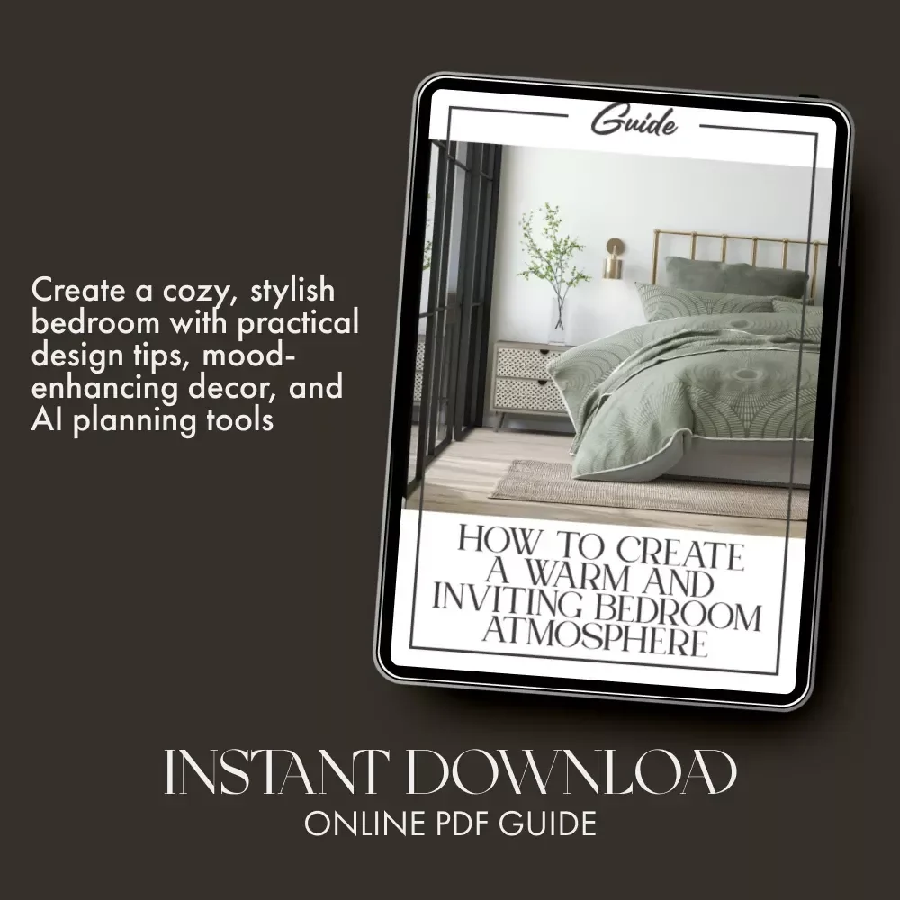 How to Create a Warm and Inviting Bedroom Atmosphere | Cozy Bedroom Decor Guide | Interior Design eBook | Home Styling Checklist | Digital Download
