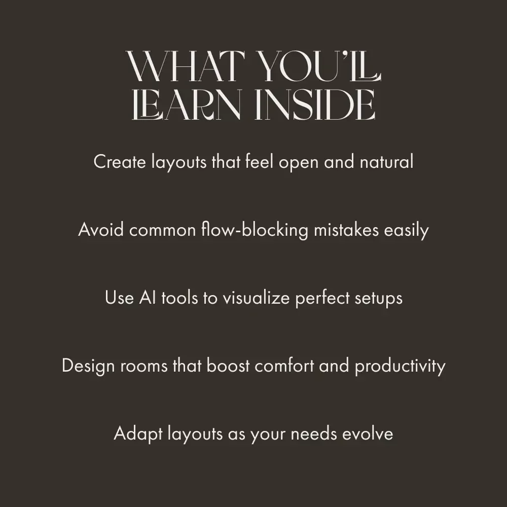 How to Layout Furniture to Improve Flow | Home Design eBook for Better Room Flow, Space Planning & Interior Harmony | Digital Download Guide for Living Rooms, Bedrooms & Offices