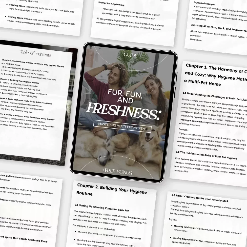 Fur, Fun, and Freshness: Mastering Multi-Pet Hygiene | Digital Guide for Pet Owners | How to Maintain Hygiene with Multiple Pets, Keep Your Home Clean, and Your Pets Happy