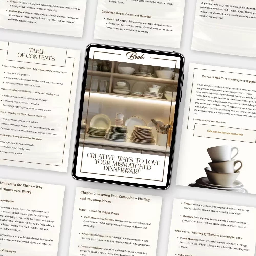 Creative Ways to Love Your Mismatched Dinnerware | eBook Guide for Mix-and-Match Tables | Digital Download on What to Do with Mismatched Dinnerware | Home Décor, Entertaining & Table Styling Inspiration