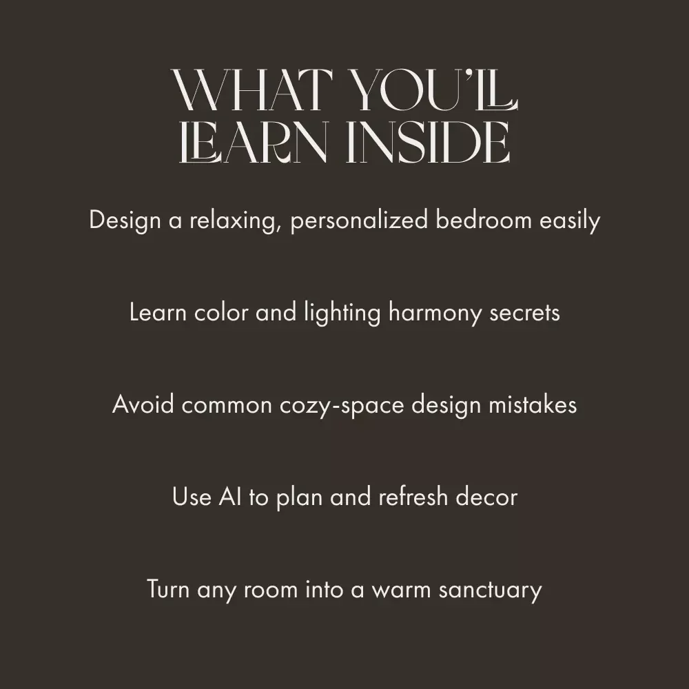 How to Create a Warm and Inviting Bedroom Atmosphere | Cozy Bedroom Decor Guide | Interior Design eBook | Home Styling Checklist | Digital Download