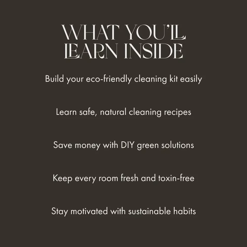 Green Living Starts at Home | Eco-Friendly Guide for Beginners | The Best Way to Switch to Green Cleaning Naturally and Sustainably | Digital Download for Conscious Homeowners