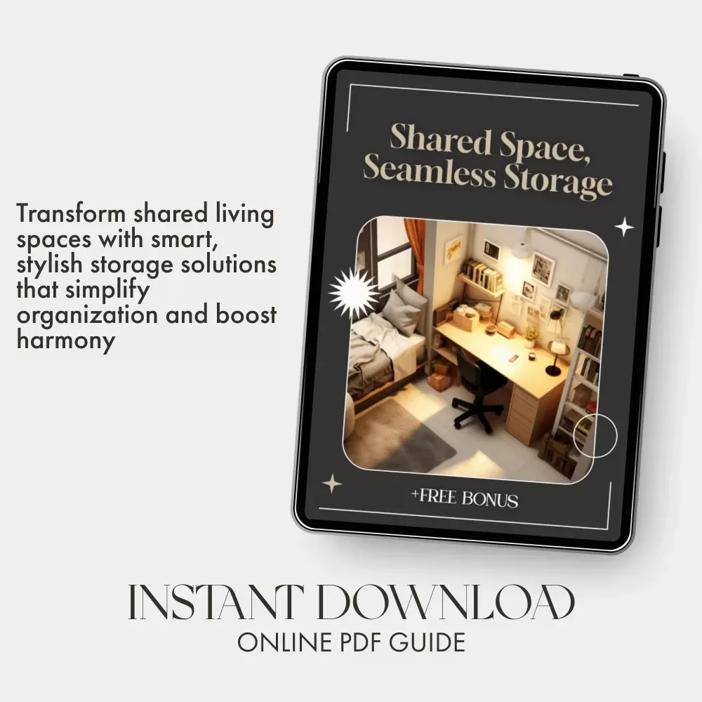 Shared Space, Seamless Storage — Smart Storage Design Guide for Roommates, Families & Co-Living | Digital Download eBook for Shared Living Organization