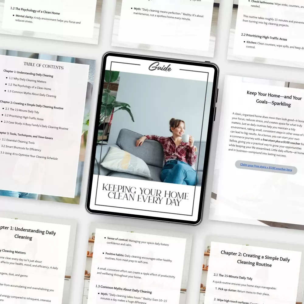 Keeping Your Home Clean Every Day | Daily Cleaning Routine Guide | Digital Download for How to Keep Your Home Clean Every Day | Simple Home Organization & Cleaning Habits eBook