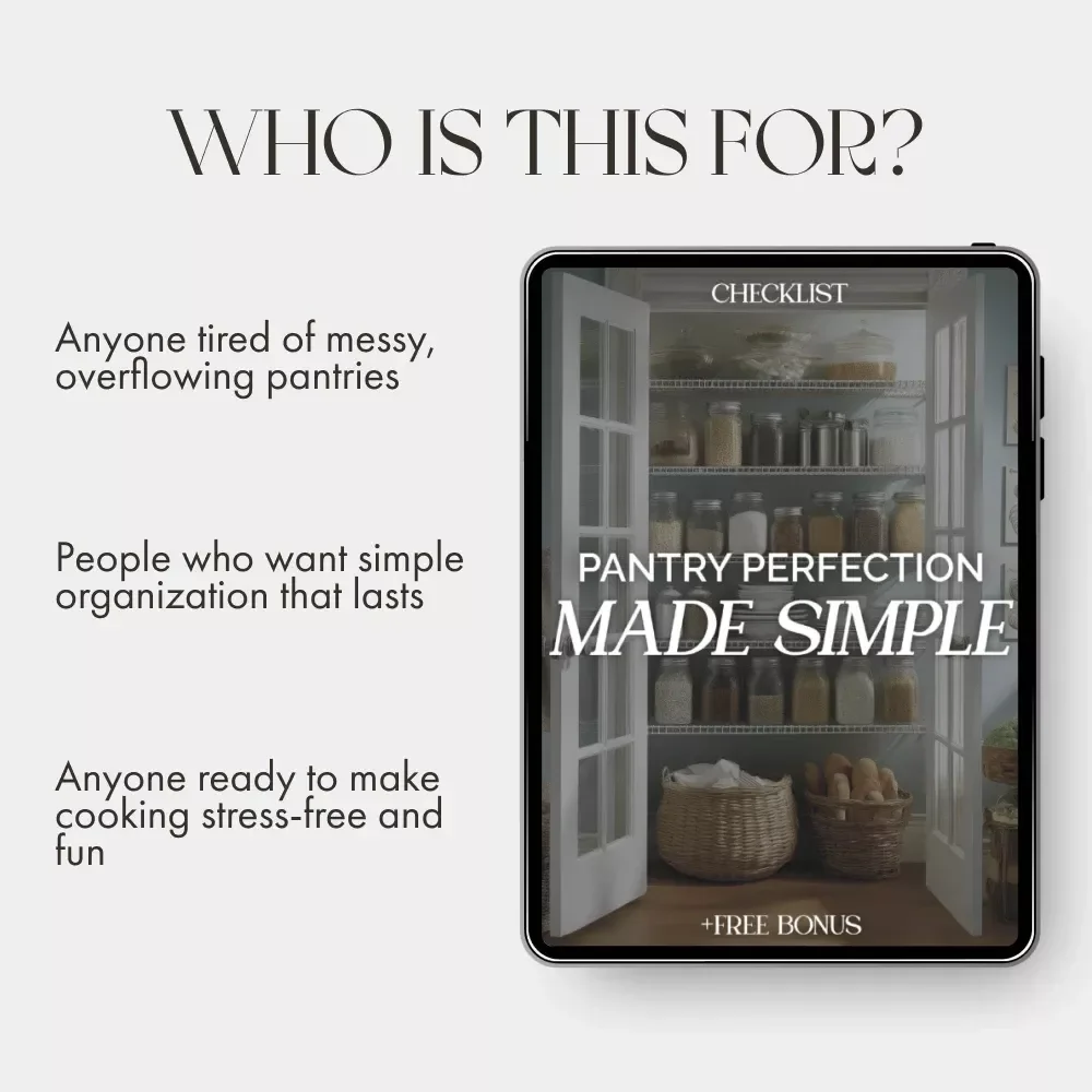 Pantry Perfection Made Simple | Printable Checklist for How to Organize Pantry for Easy Access | Minimalist Kitchen Organization Guide | Digital Download