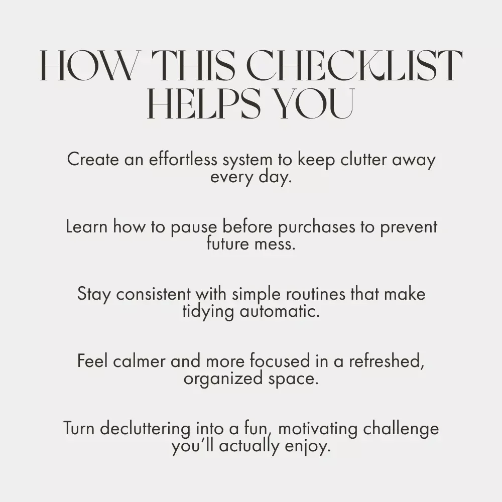 Simple Habits for a Tidy Kitchen Checklist | Digital Download for Busy Homeowners | Kitchen Organization Guide with what simple hacks keep counters clear
