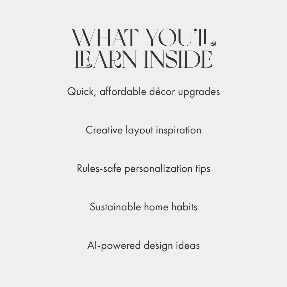 Ways to Make Any Rental Feel Like Home | Printable Digital Guide for Renters | Cozy Apartment Tips, Styling Ideas & Sustainable Living Inspiration | How to Make a Rental Feel Like Home
