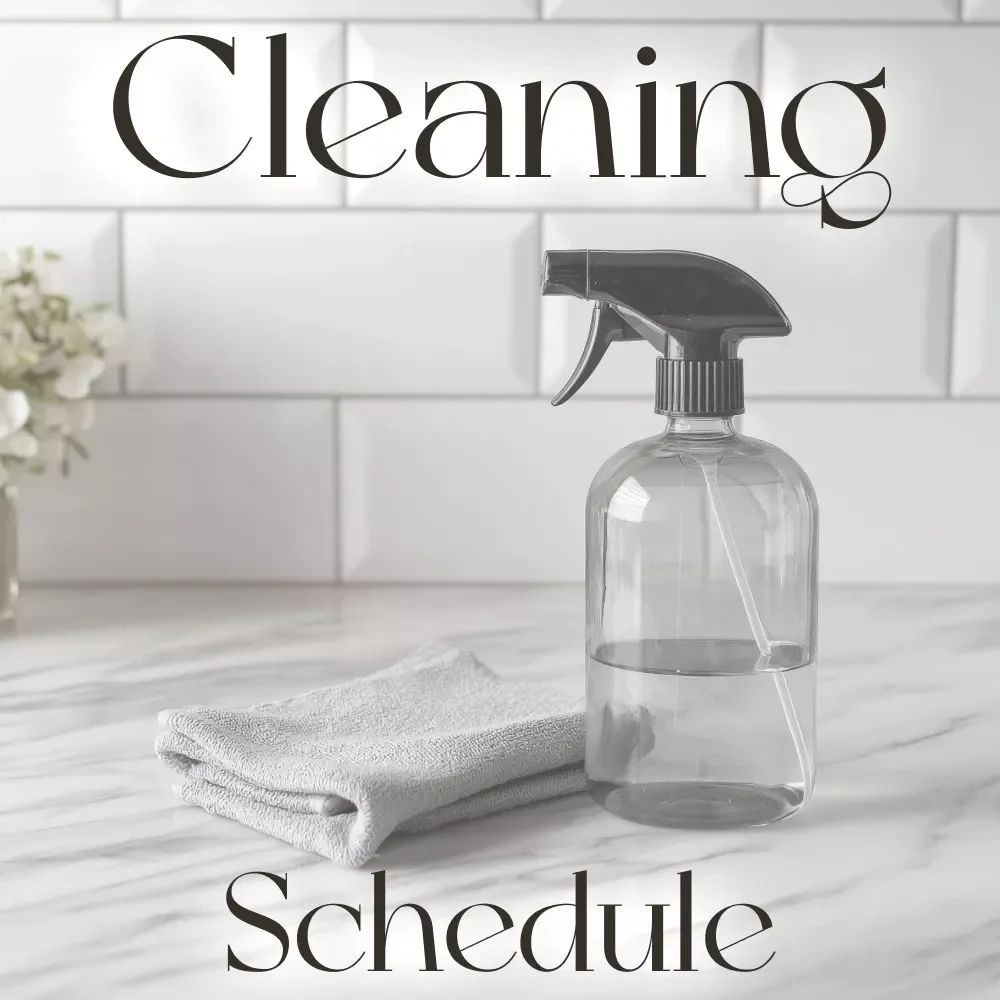 Cleaning Schedule Checklist | Printable Home Organizer for Easy Routines | How to Create a Weekly Cleaning Schedule | Digital Download
