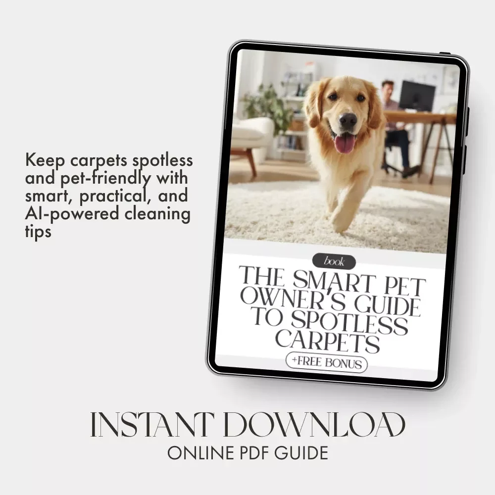 The Smart Pet Owner’s Guide to Spotless Carpets | Best Way to Keep Carpets Clean with Pets | Digital eBook for Pet Owners, Clean Home Lovers & Smart Home Users
