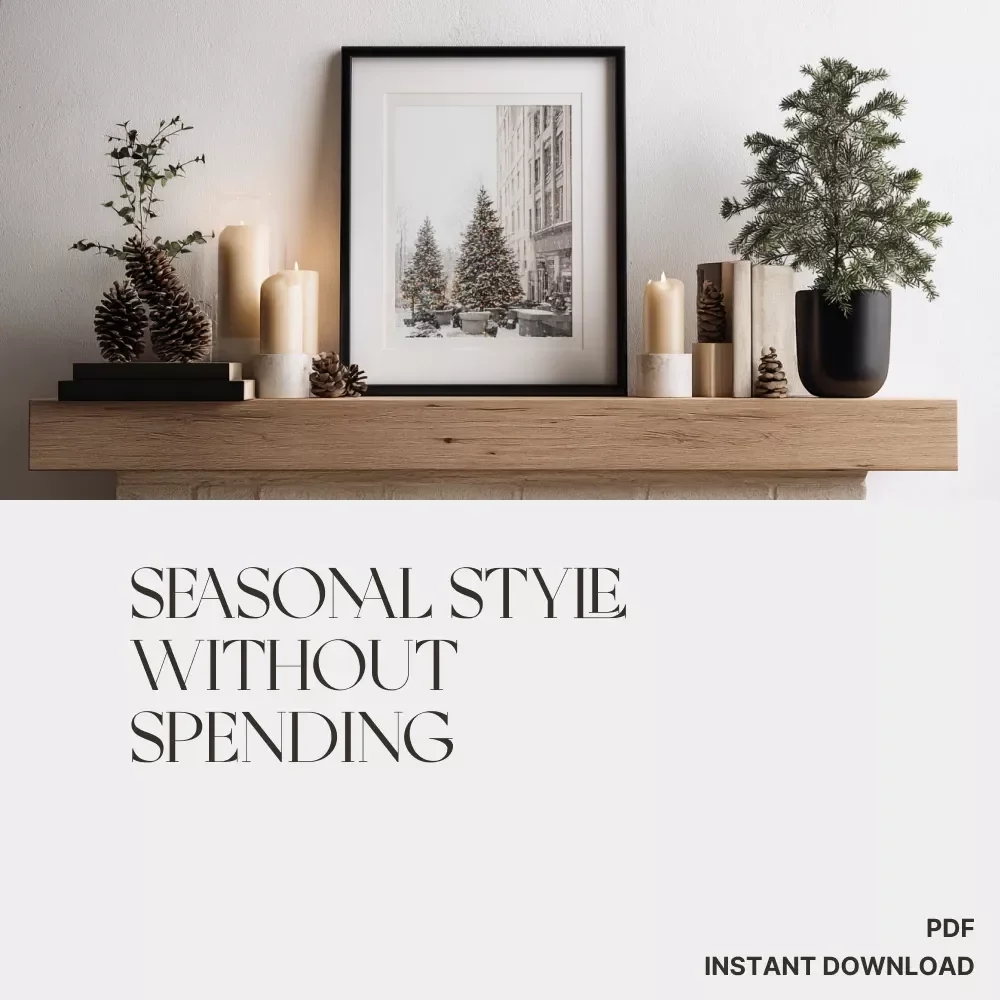 Seasonal Style Without Spending | Budget Home Decor Guide | How to Decorate for Seasonal Changes Cheaply | Affordable Decorating eBook
