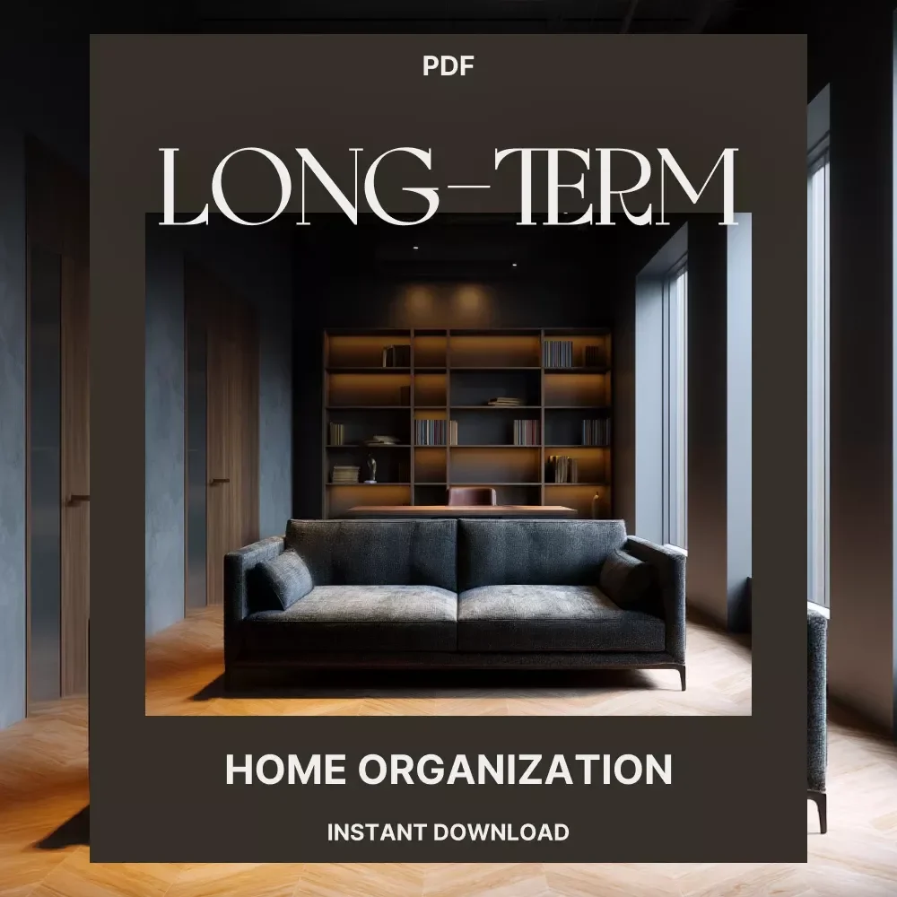Long-Term Home Organization Checklist | Printable Digital Download | Step-by-Step Guide on How to Keep Your Home Organized Long Term | Minimalist Decluttering System