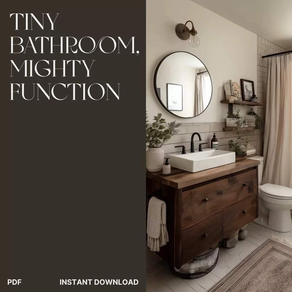 Tiny Bathroom, Mighty Function | How to Make a Small Bathroom More Functional | Minimalist Home Design Guide for Small Spaces, Storage & Decor Inspiration