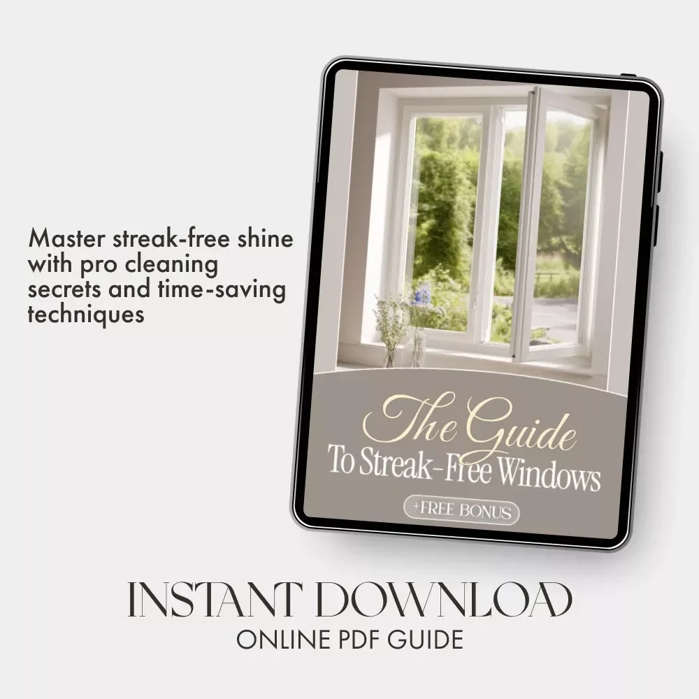 The Guide to Streak-Free Windows | eBook for a Crystal-Clear View | How to Clean Windows Without Streaks | Digital Download Cleaning Guide