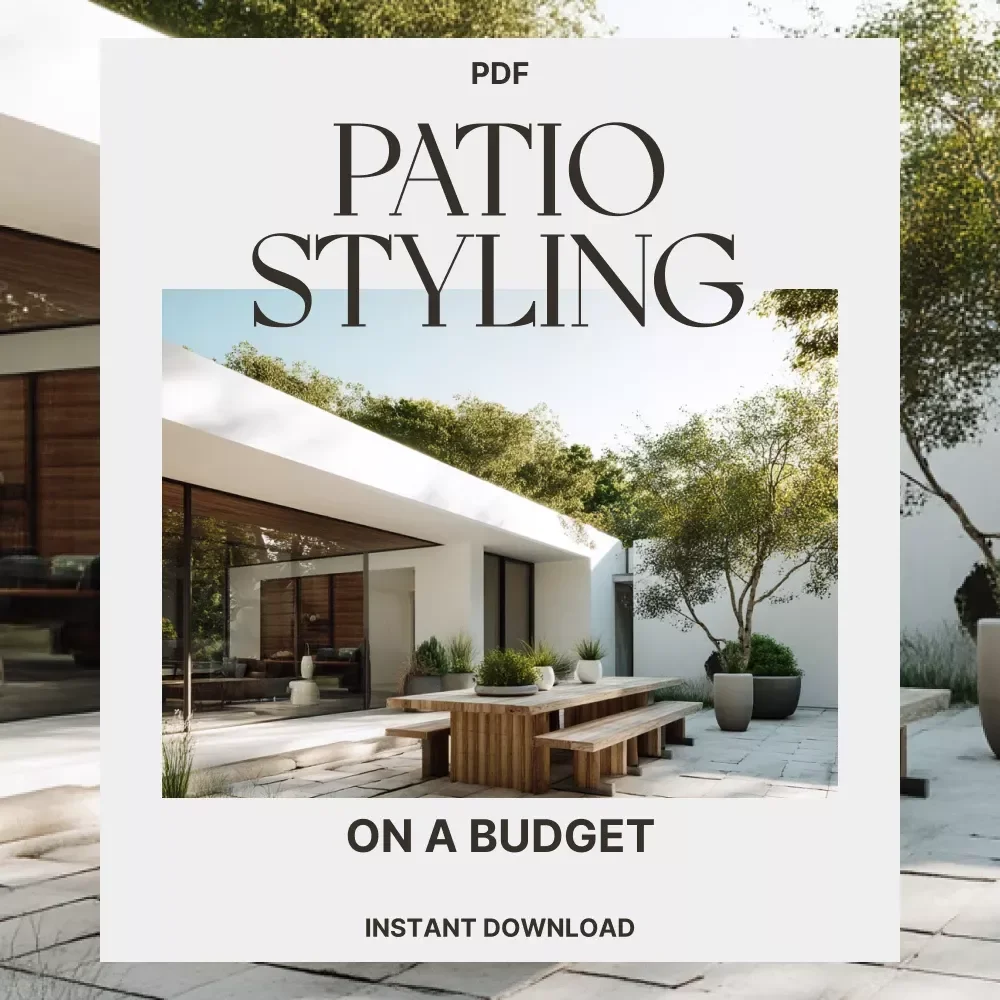 Patio Styling on a Budget | Printable Patio Makeover Checklist | How to Style a Patio on a Budget | DIY Outdoor Decor Guide | Affordable Patio Design Tips