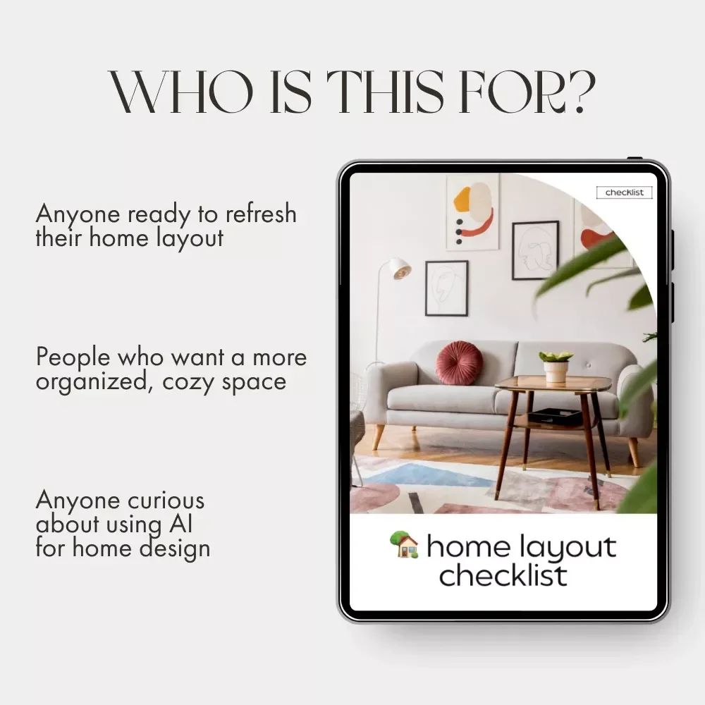 Home Layout Checklist | Digital Download for a Cozy & Functional Home | How to Maintain a Cozy and Functional Home Layout